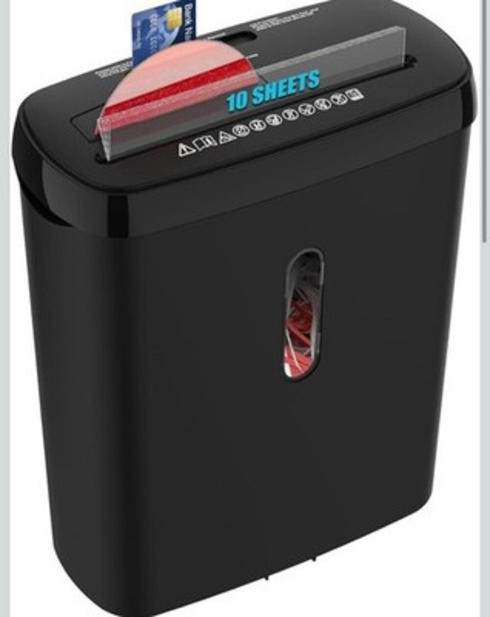 Home Office Paper Shredder,Woolsche 10-Sheet Strip Cut with 3.17-Gallon Basket,